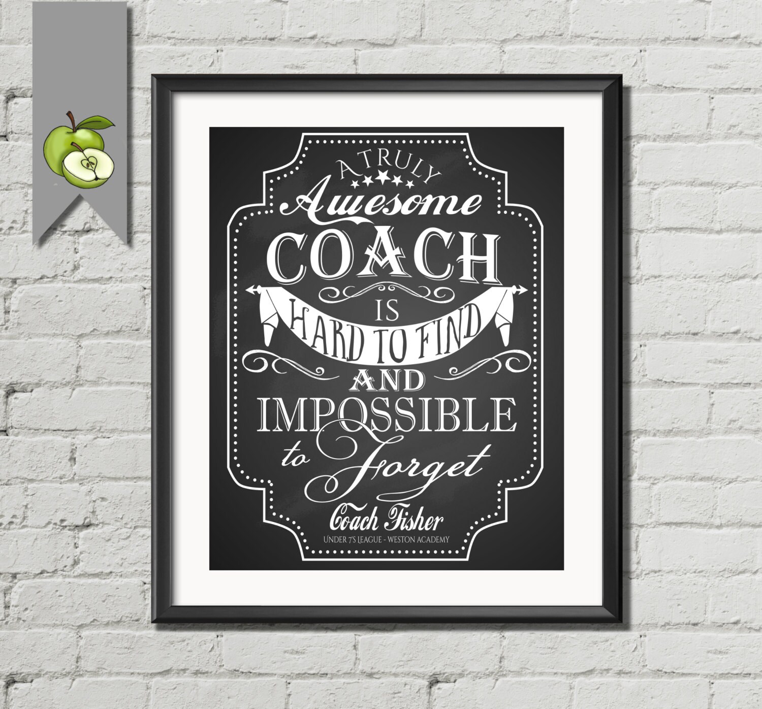 Coach appreciation gift coach poster card thank you sports Etsy