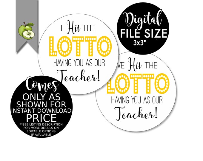 I Hit the Lotto Having You as My Teacher Lottery Teacher Gift - Etsy