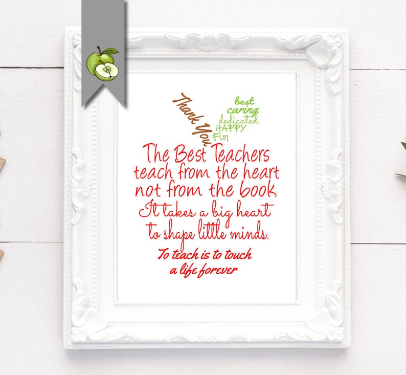 Lehrer Wertschätzung Geschenk Lehrer Zitate Danke Lehrer Etsy