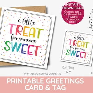 Treat Sweet, Treat For Something Sweet, ideaal voor leraar, student, Pasen, personeel, werknemer Last Day of School PTO PTA Afdrukbaar bestand
