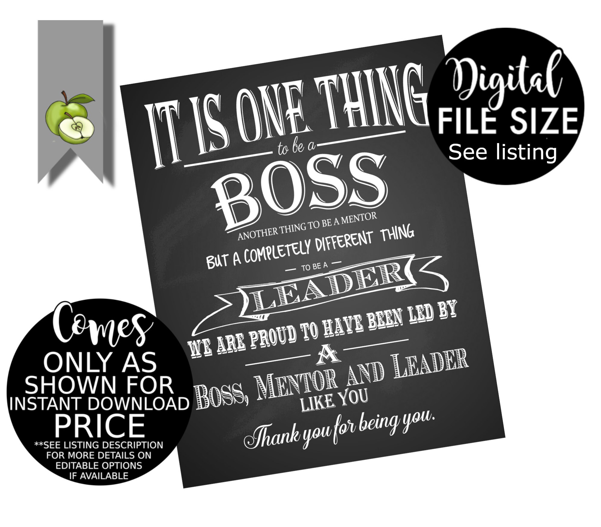 Boss Appreciation Gift From Employees Boss Week Boss Etsy