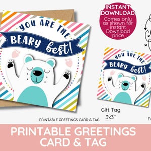 du bist der beste Bär, Gummibärchen, für Lehrer, BEARY-Anhänger, sofortiger Download, bedruckbare Klasse, Ehrenamtliche, Mitarbeiter, Personal Lehrer