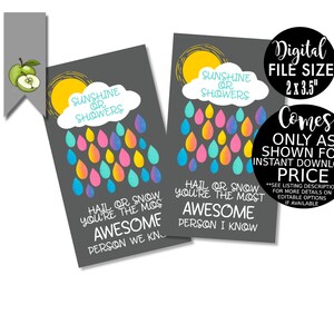 Umbrella Teacher Gift Tag Gratitude Teacher Appreciation - Etsy