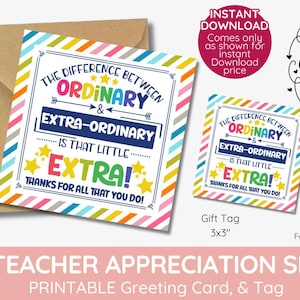 Gum Geschenkanhänger You are EXTRA Geschenkanhänger und Karte, Kaugummi Mitbringsel, besondere Krankenschwester, besondere Lehrerin, Personal, zum Ausdrucken