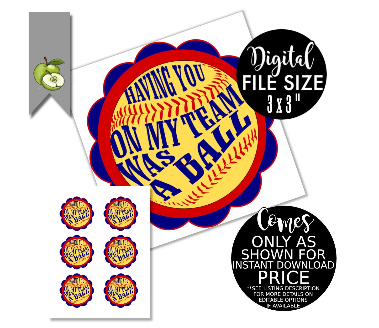 Softball sport gift tags tee ball softball baseball end | Etsy