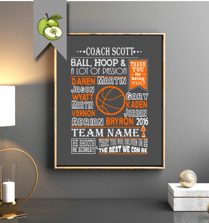 Basketball Coach Thank You Team Gift Coach Appreciation Etsy