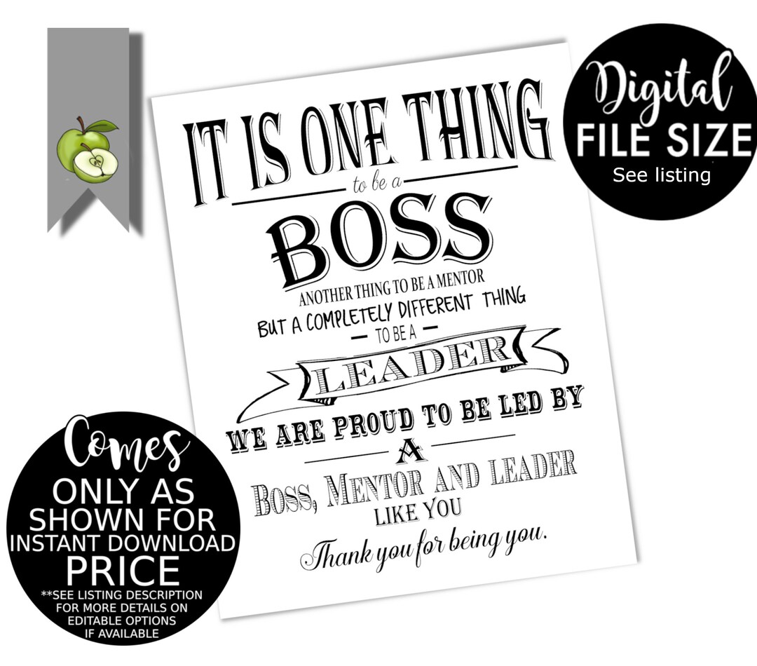 Boss Appreciation Day Week, Boss Week, Boss, Digital Instant Download