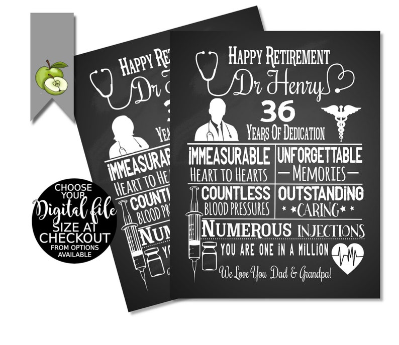 Nurse Retirement Gift Doctor Retirement Personalised Etsy UK