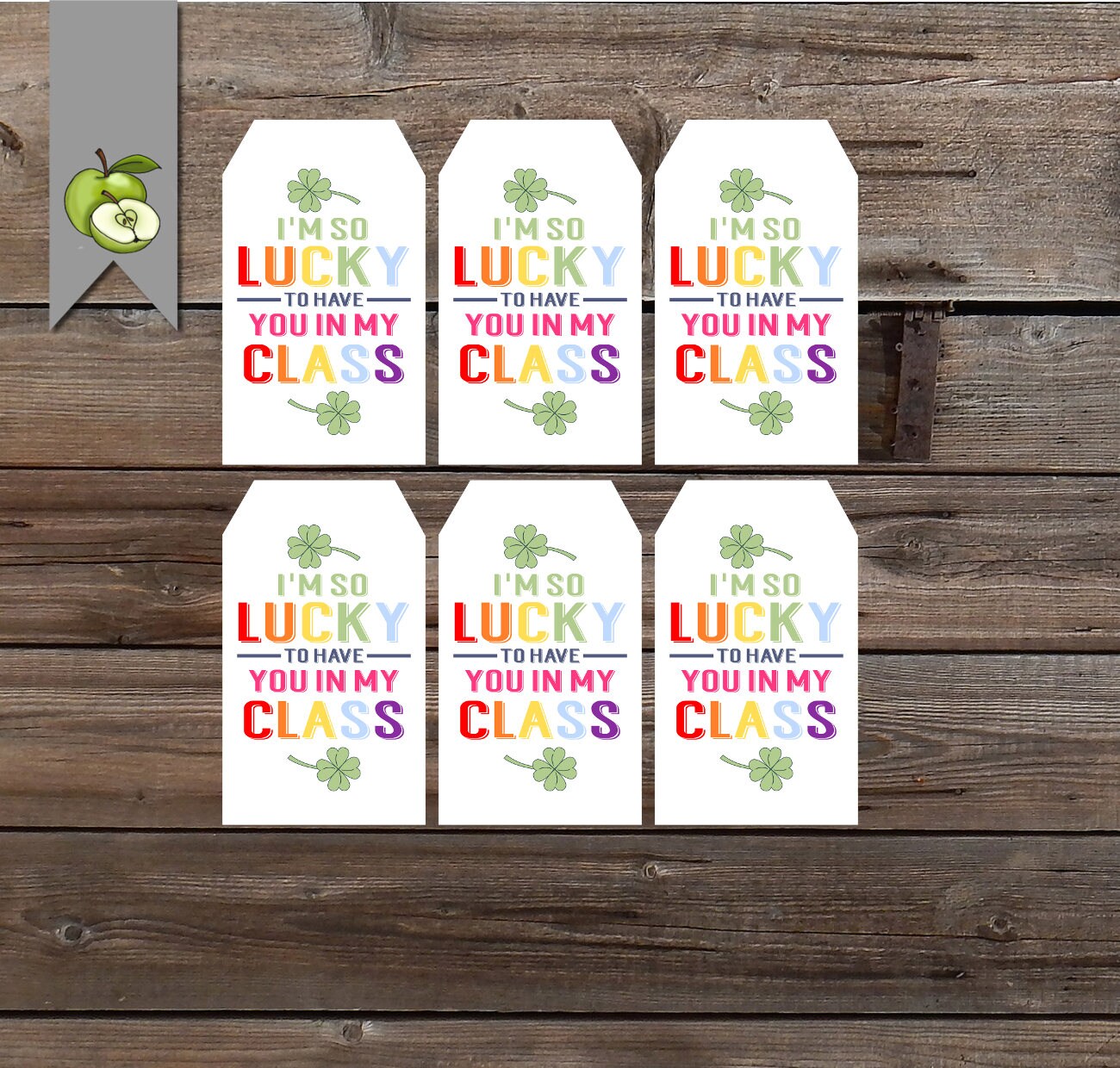 lucky tag I'm so lucky to have you in my class new year Etsy