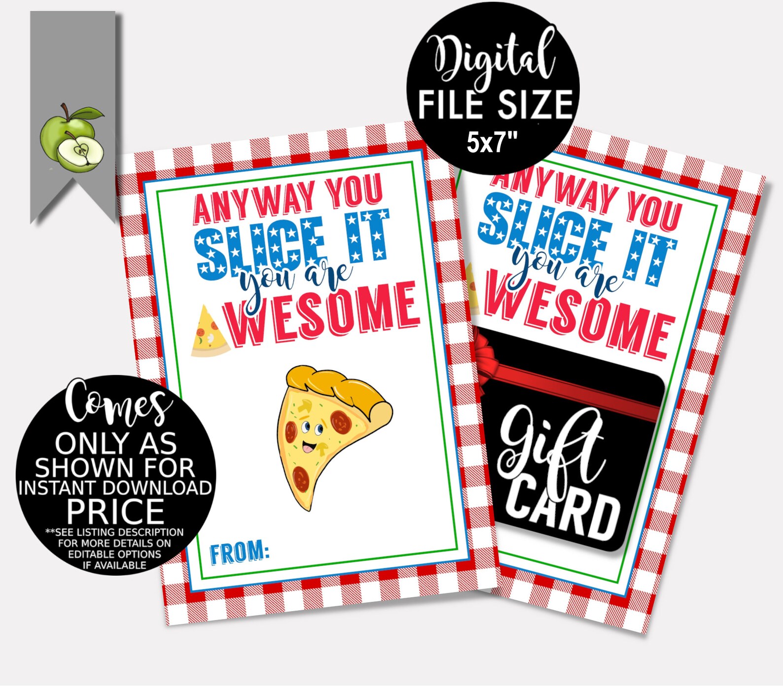 Teacher Appreciation Pizza Gift Card Holder Anyway You Slice Etsy