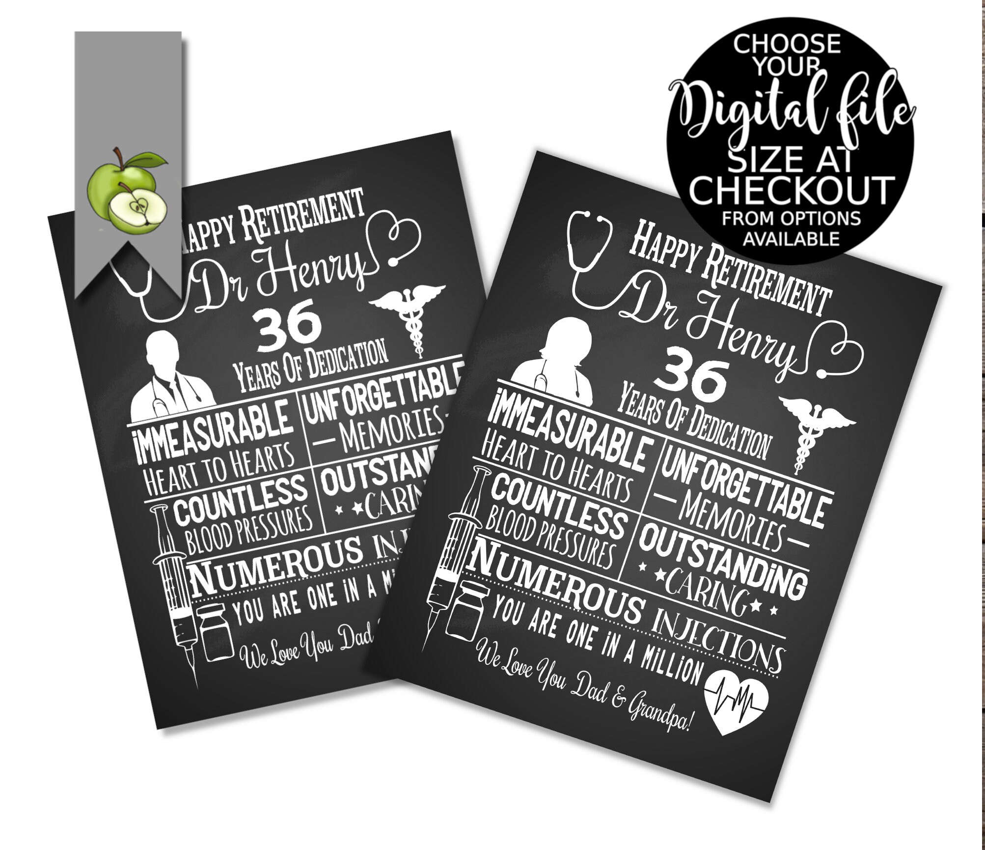 Custom Retirement Gift for Doctor Personalised Dr Leaving Etsy UK