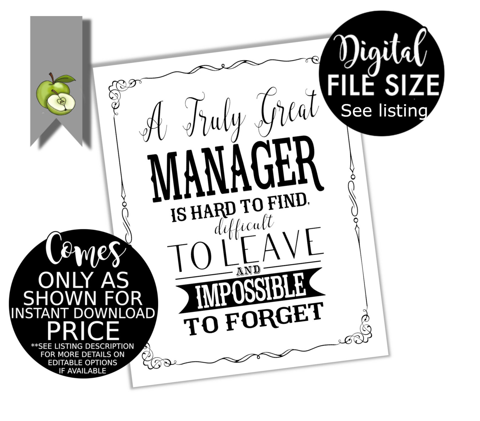 MANAGER Appreciation Day Week Boss Week Manager Card Etsy