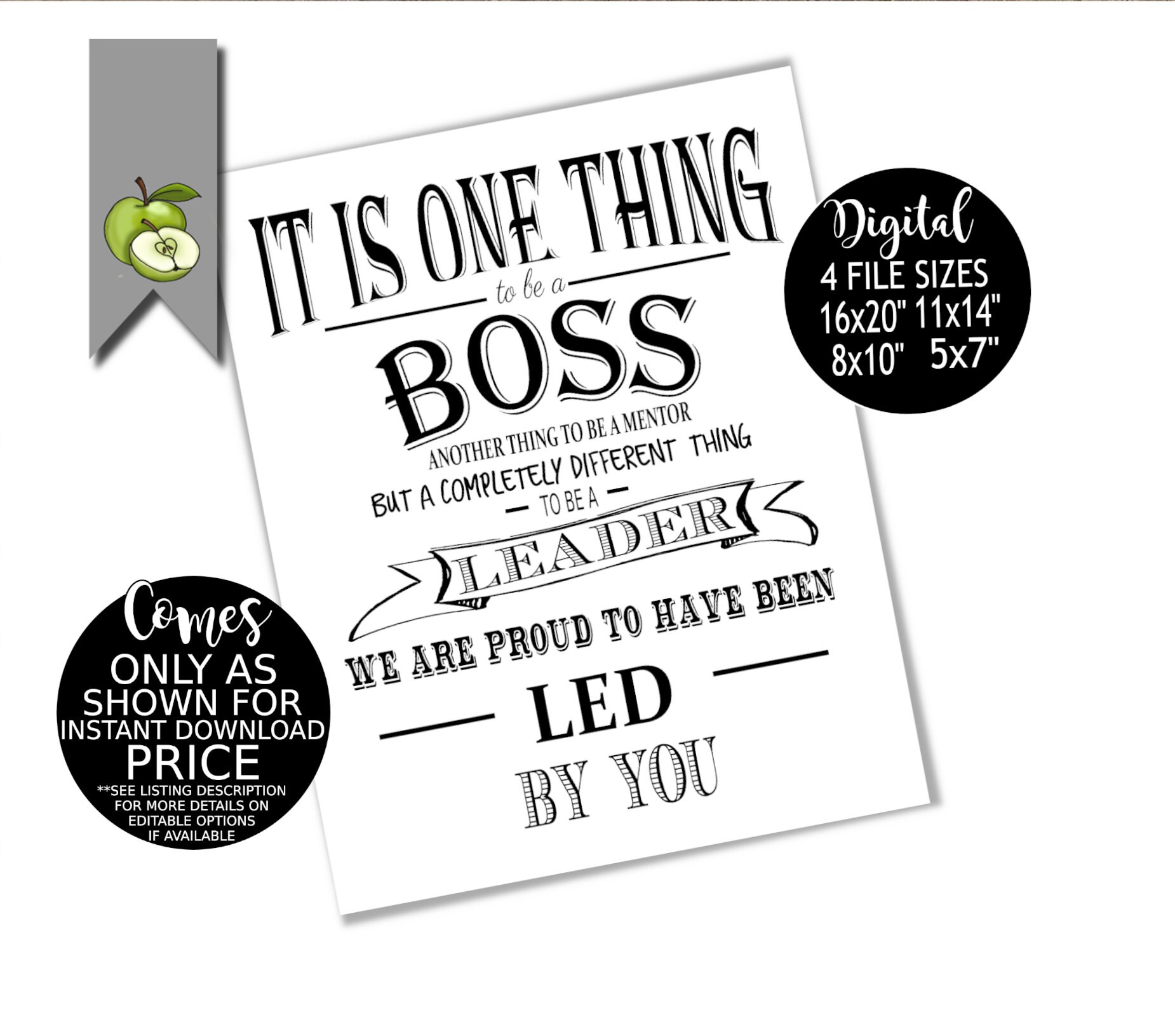 Boss appreciation week day Boss week boss boss gift thank Etsy