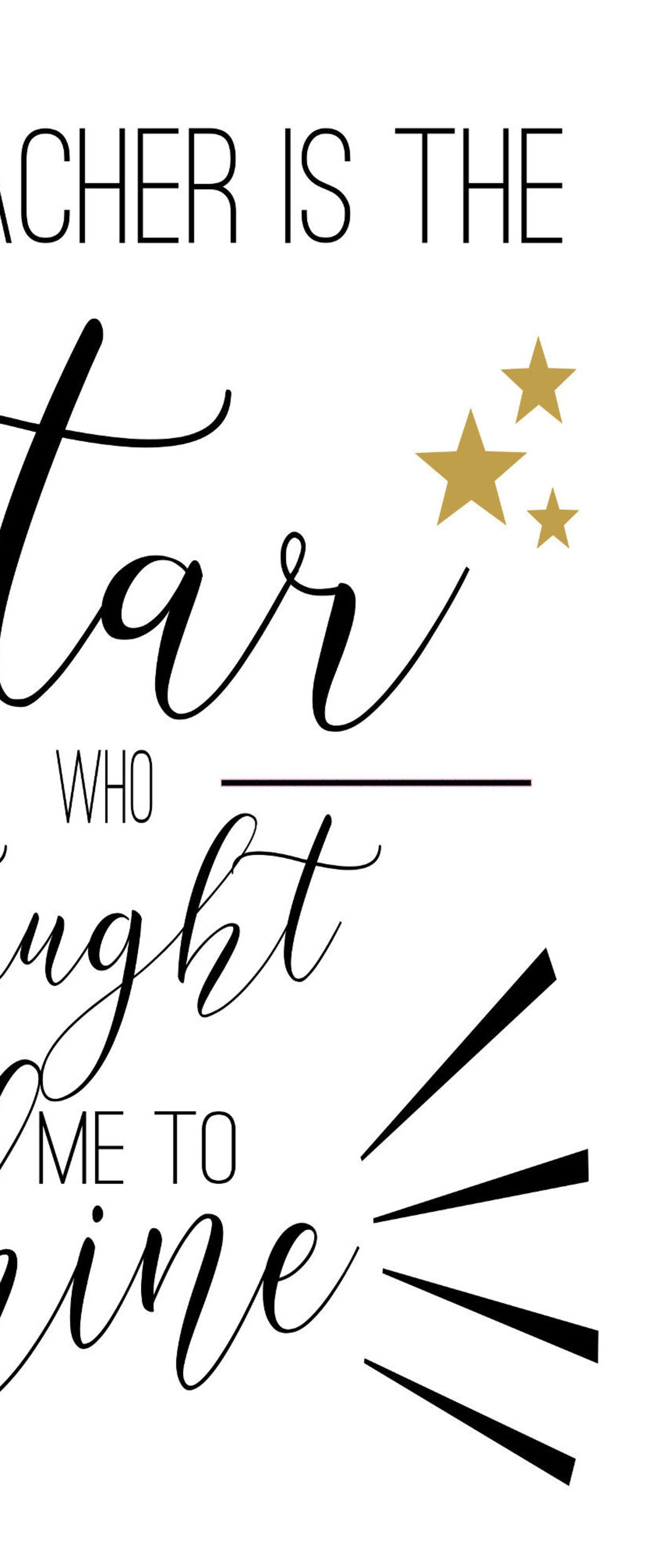 Teacher Appreciation Gift my Teacher is the Star Who | Etsy