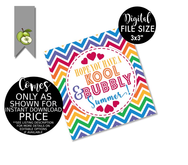 Hope You Have a Kool and Bubbly Summer BUBBLY Class Gift - Etsy