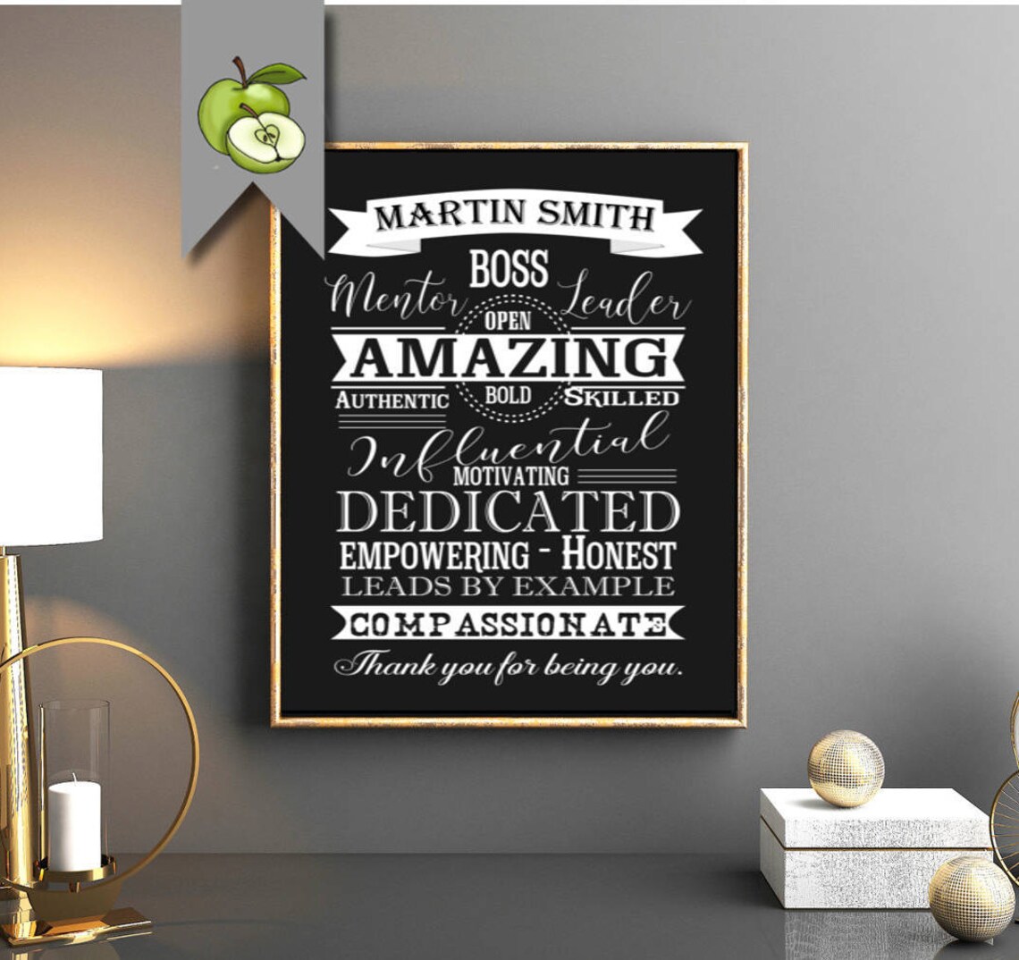 Thank you Boss gift BOSS appreciation DAY boss printable Etsy
