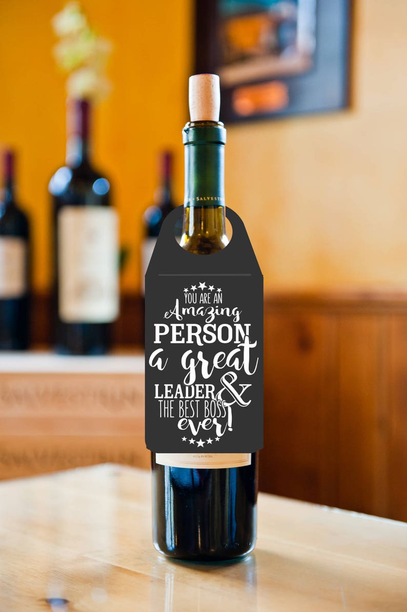 Best Boss Wine Gift Tag Wine Bottle Gift Tags for Boss Week Etsy