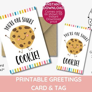 Smart Cookie Teacher Gift Tag & Card (Digital Download)