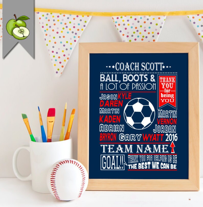 Soccer Coach Gift Coach Appreciation Football Team Gift Etsy