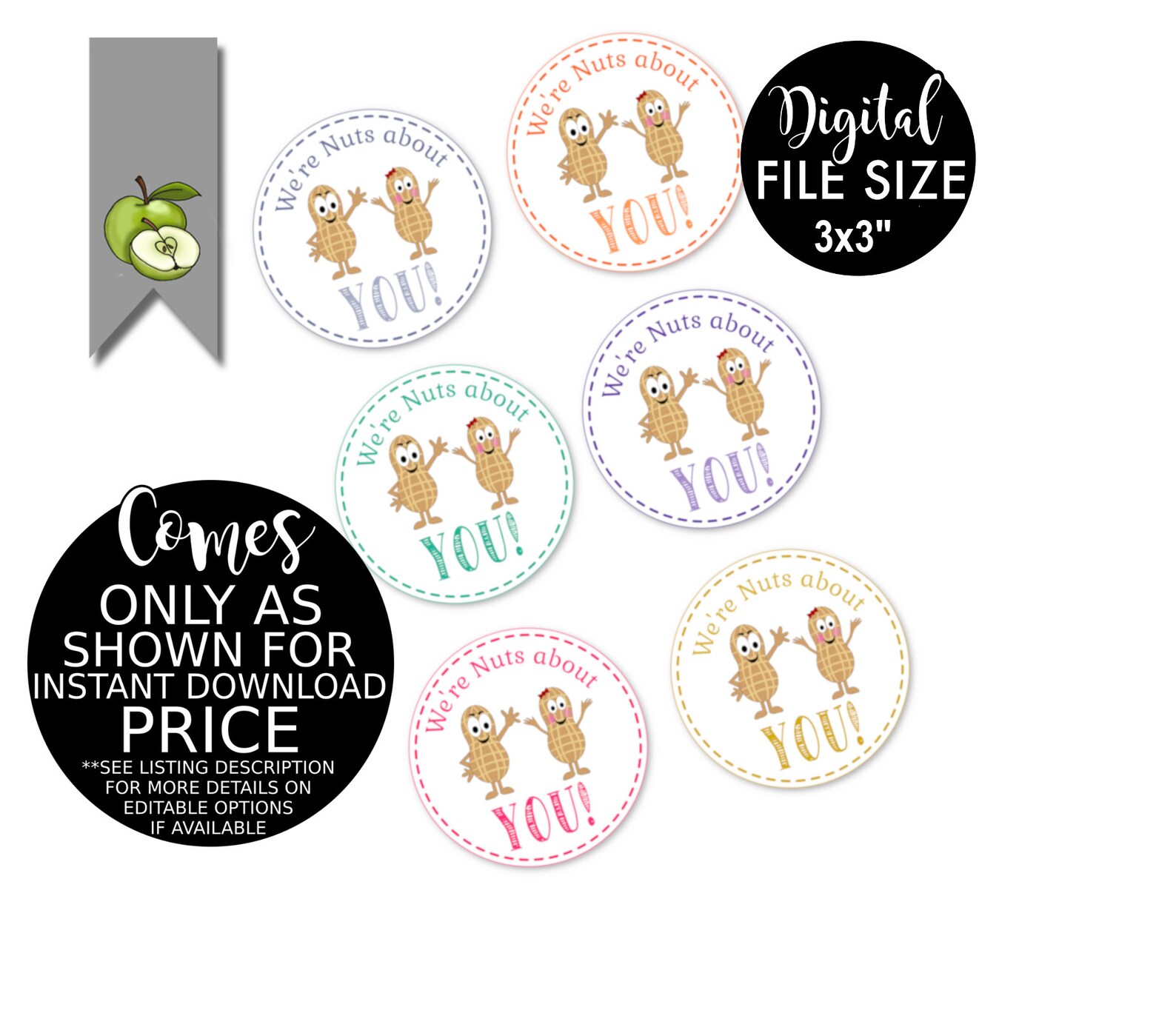 We're Nuts About You Gift Tagemployee Appreciation Etsy