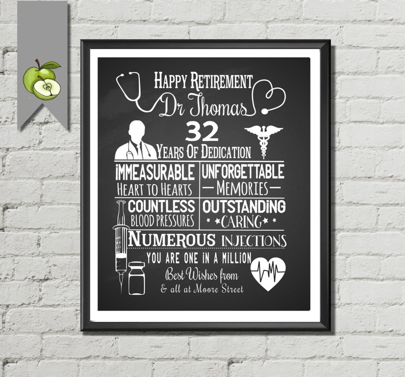 Nurse Retirement gift Doctor retirement Personalised Etsy