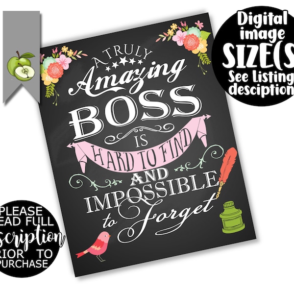 boss appreciation week, Retirement Boss, Female boss, A truly amazing Boss is hard to find, Boss gift, Boss Day, Printable INStant download