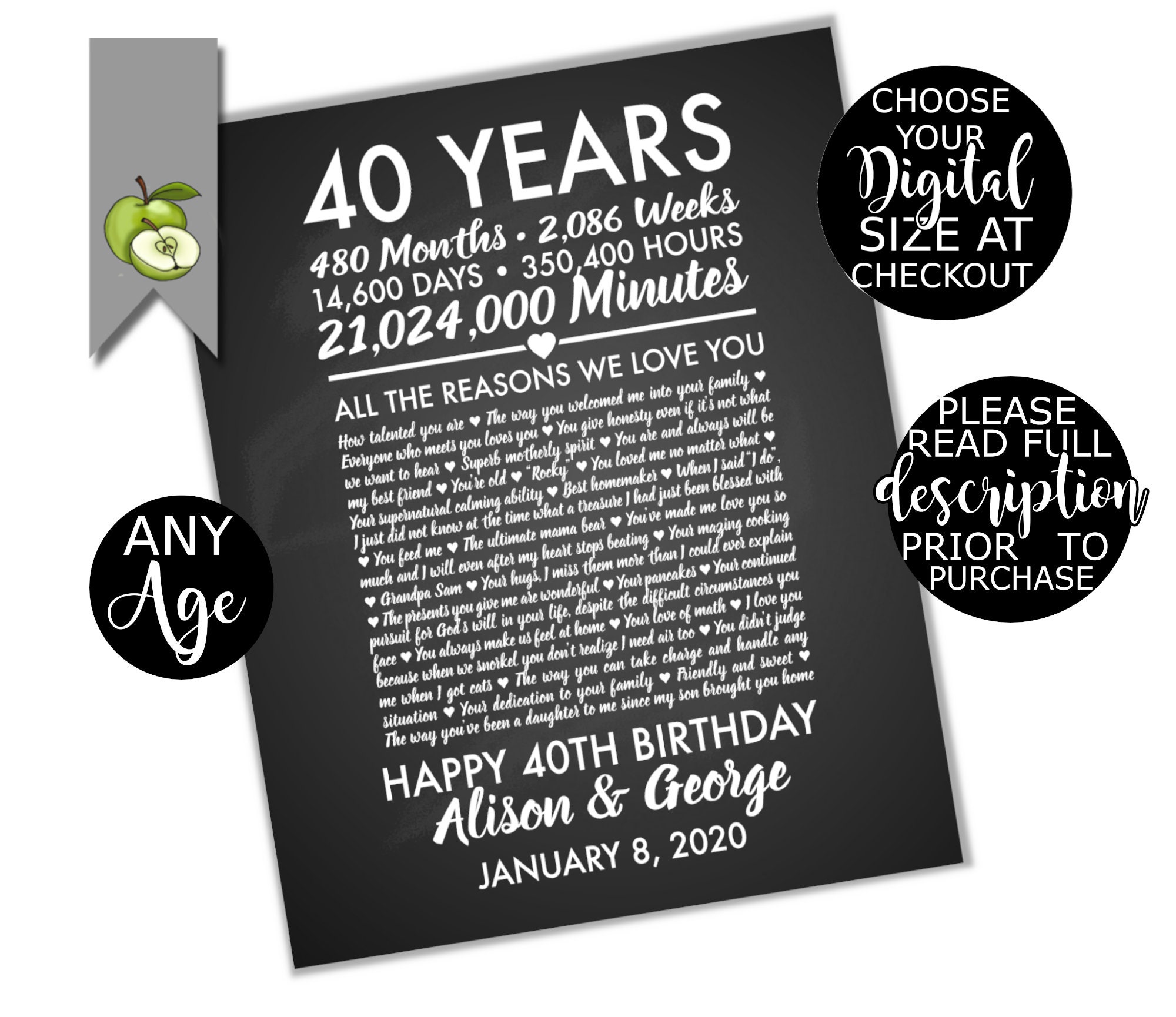 Editable Template Printable Digital Download 40 Reasons We Love You editable-template-printable-digital-download-40-reasons-we-love-you
