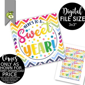 Here's to a Sweet Year Printable Gift Tag, Sweet Treat, Back to School ...