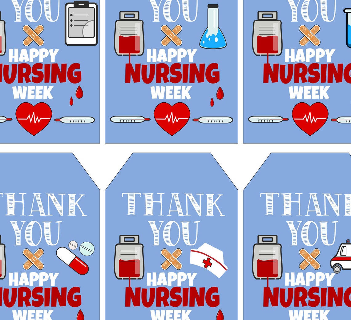 Nurse Appreciation Week Nurse Gift Tag Nurse Printable Etsy