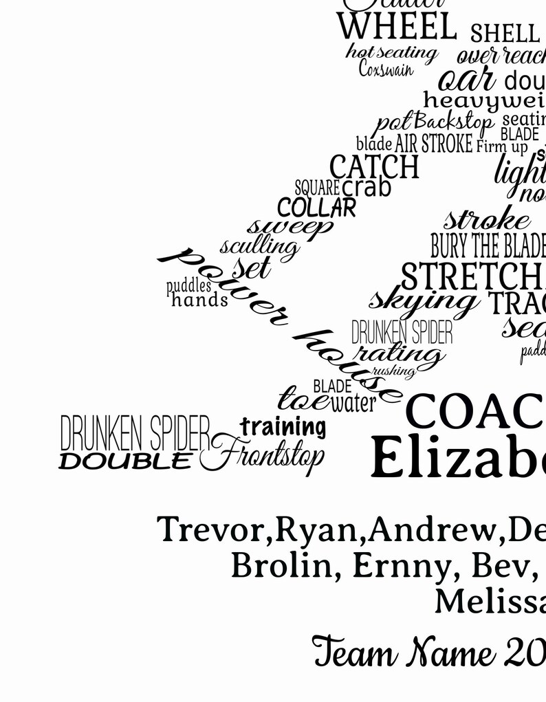 Editable Rower Club Coach Gift Rowing Coach Gift Gift for Etsy