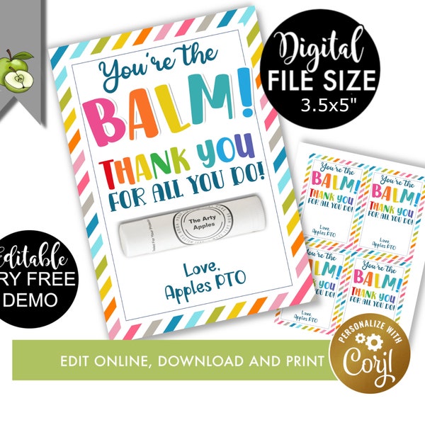 Your The Balm Free Printable Tag Etsy Your The Balm Free Printable Tag Etsy