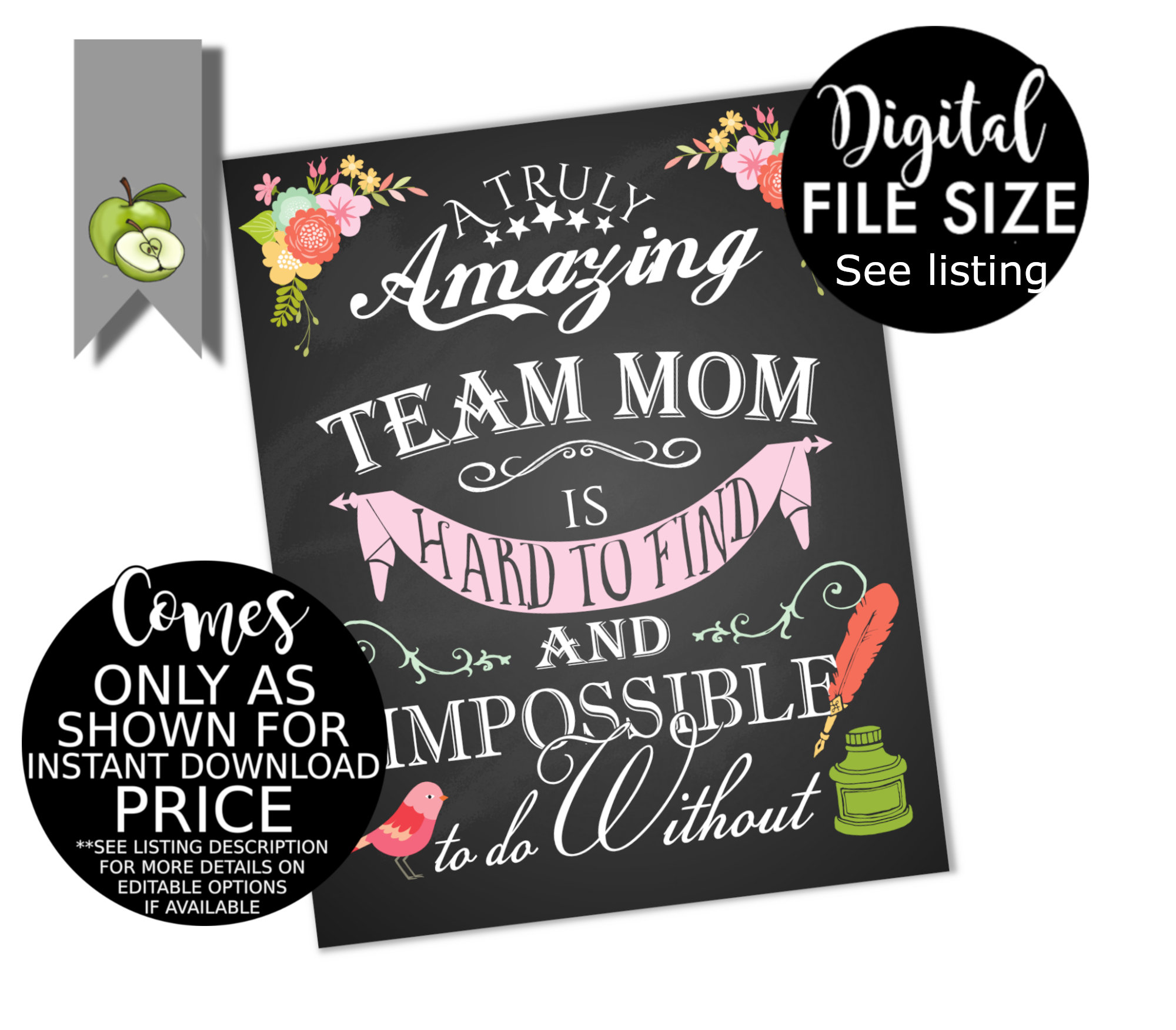 Team mom thank you sport end of season gift Female Etsy