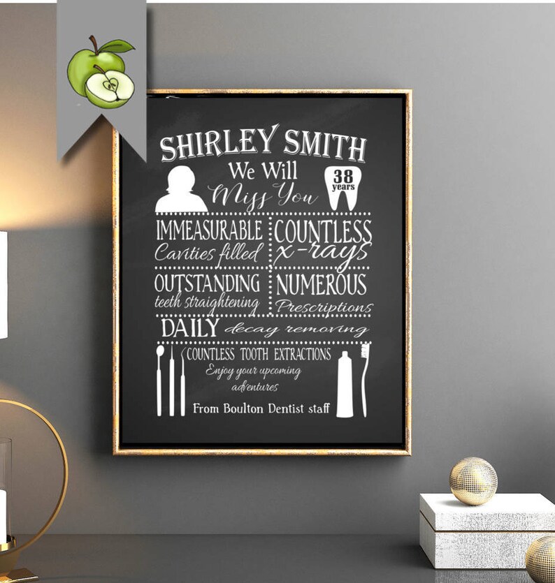 Retiring Dentist Leaving gift Retirement Dental Dentist Etsy