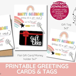 Lustiges Geburtstagsgeschenk Kartenhalter & Tags | Spoiler es ist eine Geschenkkarte Neurodiverse Printable | Durchdachtes lustiges Kartenset für Freunde und Familie