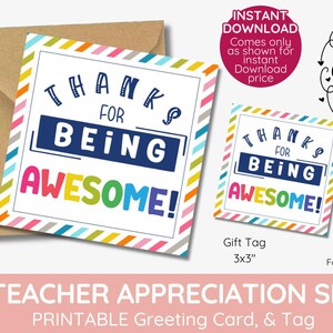 Étiquette-cadeau Merci d'être génial, cadeau de gratitude pour les bénévoles, CARTE de remerciement du patron, aide pédagogique, merci, imprimable, assistant de classe