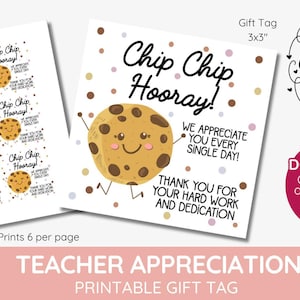 Chip Chip Hooray!, Glückwunsch, gut gemacht, Freund Geschenk, Kekse, Dips Snack, Feier, Test, Prüfungen, Printable, sofort DOWNLOAD