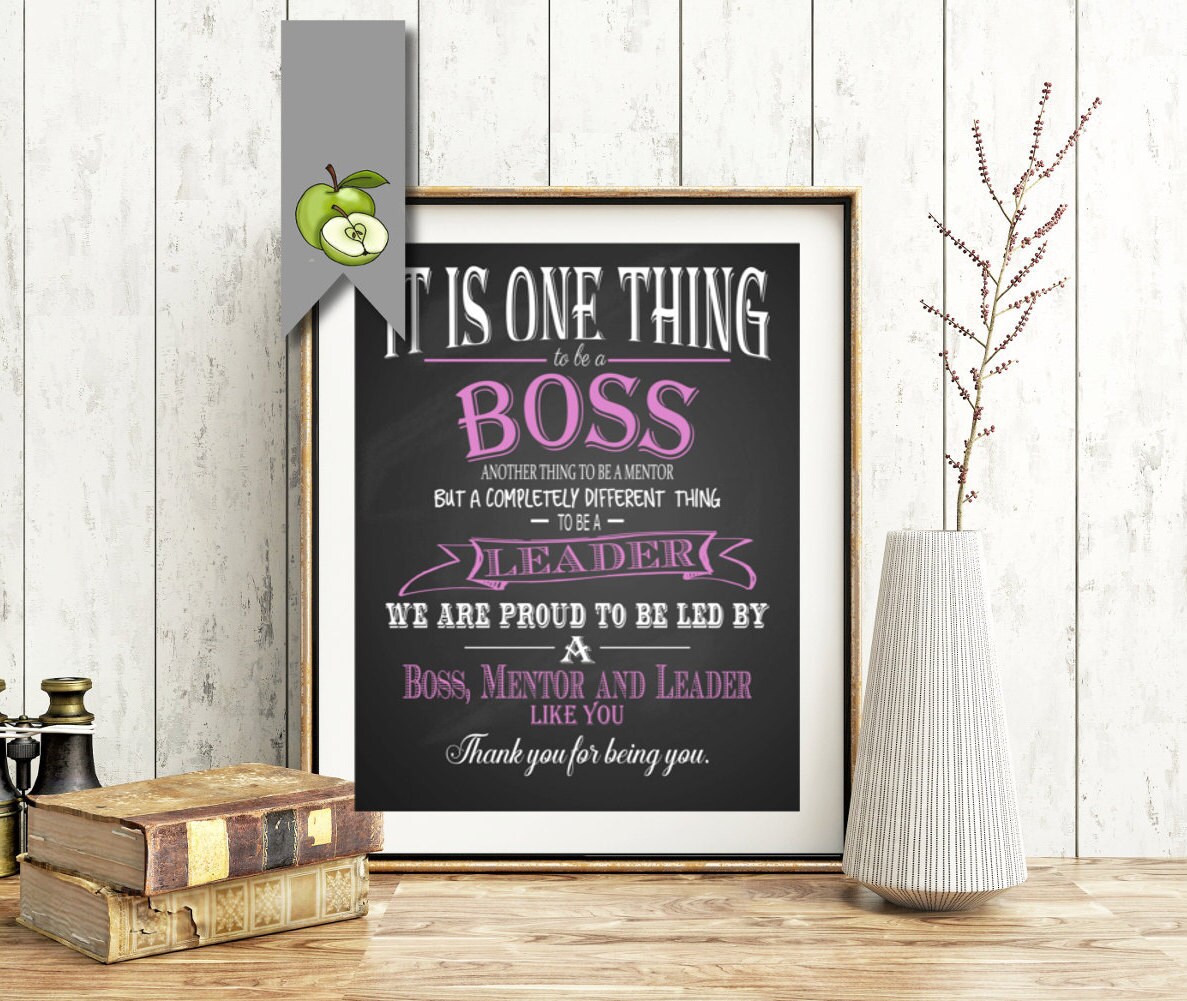 Boss appreciation gift Boss week Boss Day Thank you Boss Etsy