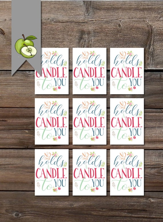 candle gift tag candle tag printable tag Appreciation Etsy