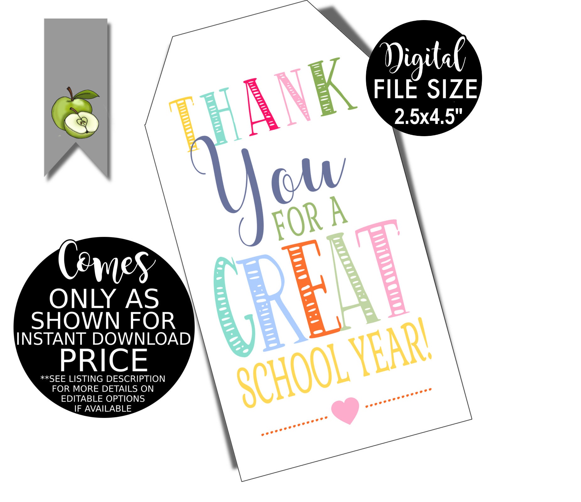 Thank You For A Great School Year Teacher Appreciation Gift Etsy