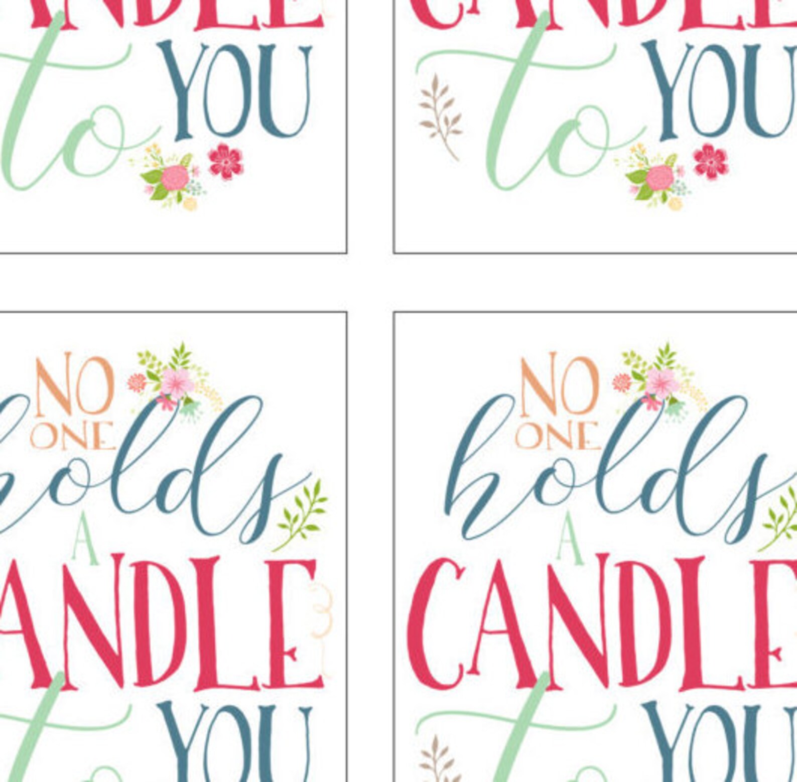 Candle gift tag candle tag printable tag Appreciation Etsy