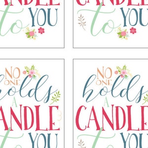 Candle Gift Tag, Candle Tag, Printable Tag, Appreciation, Candle Gift ...
