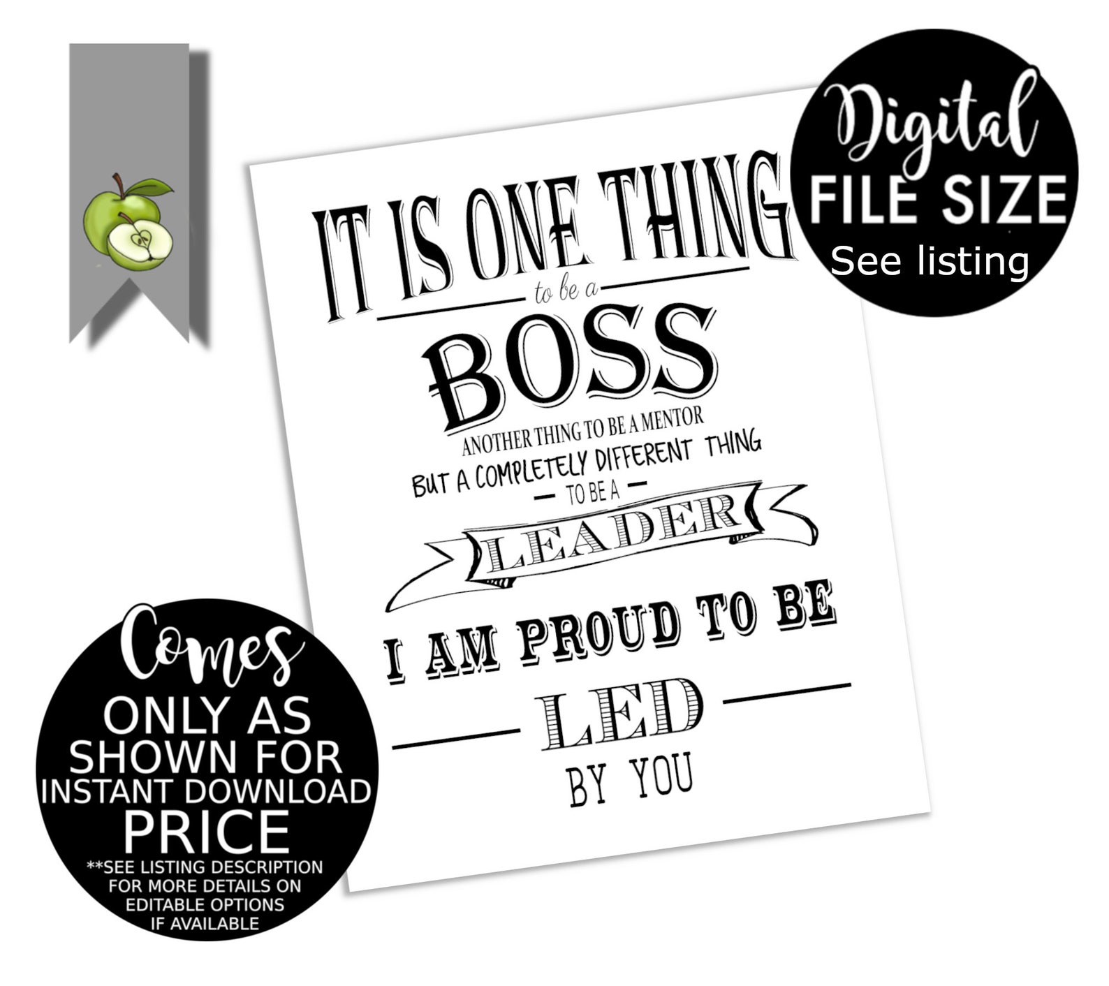 Boss Appreciation Day Week Boss Week Boss Card Boss Gift Etsy
