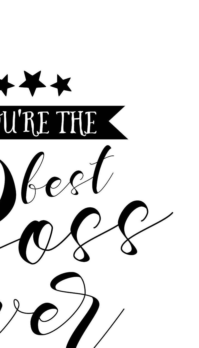 Best boss ever printable card Awesome boss Best boss ever | Etsy