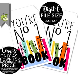 Book Gift Teacher Appreciation You're Number 1 in My - Etsy