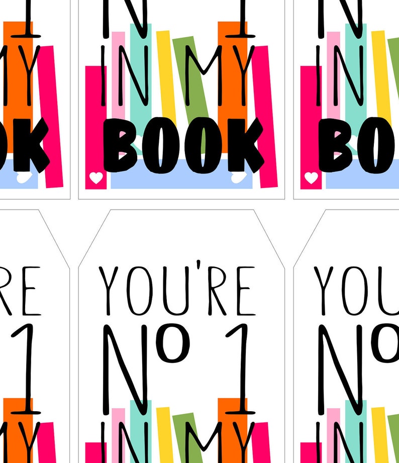 Book tag teacher appreciation you're number 1 in my | Etsy