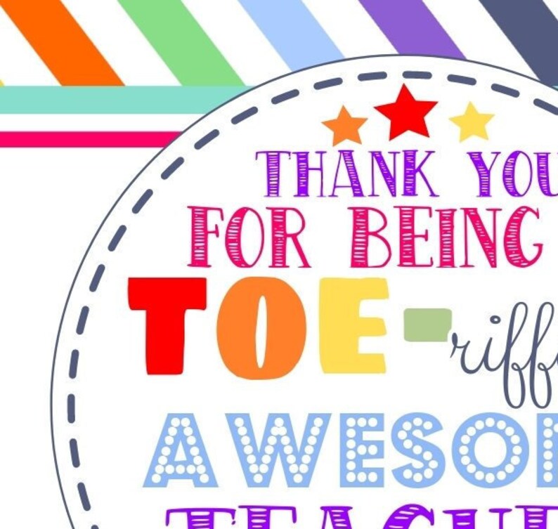Thank you for being a toe-tally awesome teacher nail polish | Etsy