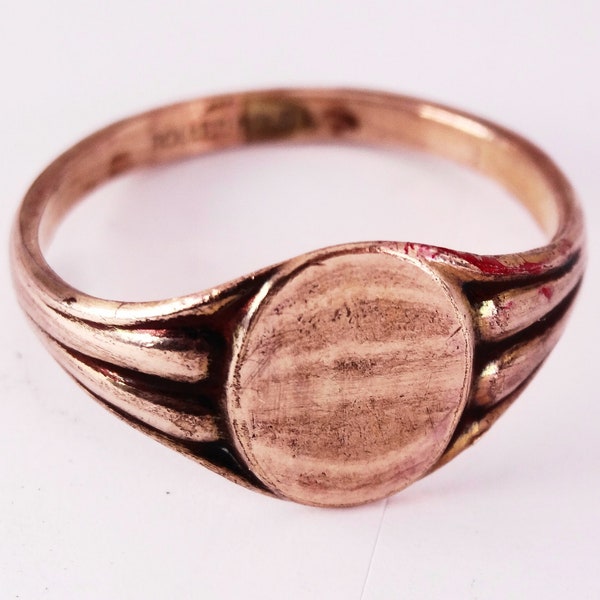 Antique Rose gold Signet Ring-The Perfect gift