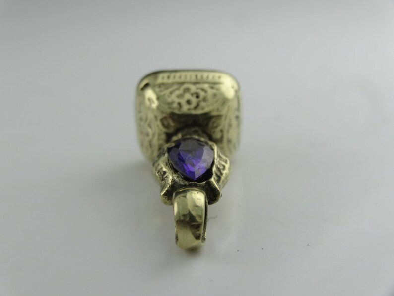 pinch beck and amethyst A stunning fob sealcharmpendant,beautiful christmas present for him or her ideal for bracelet or chain