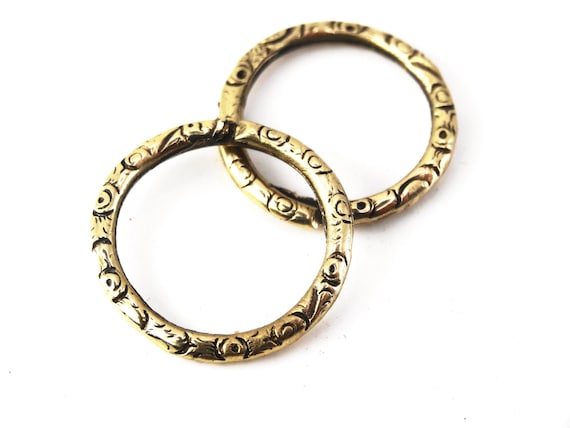 Chased Split Rings. Charm Holders-Perfect Gift