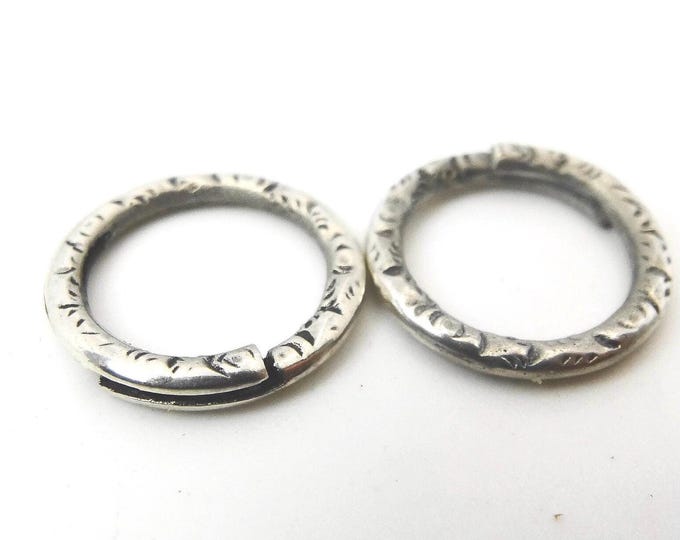 Silver Chased split rings